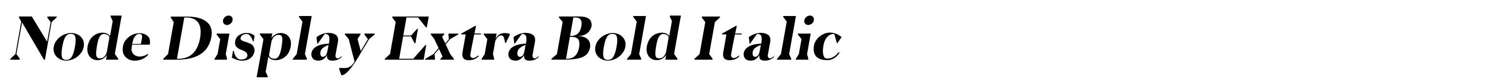 Node Display Extra Bold Italic